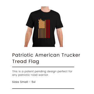 American Flag Tire Tread T-Shirt – Black