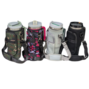 40 oz Insulated Tumbler with Handle, Straw & Trucker Camo Sleeve – Leakproof Stainless Steel Travel Cup